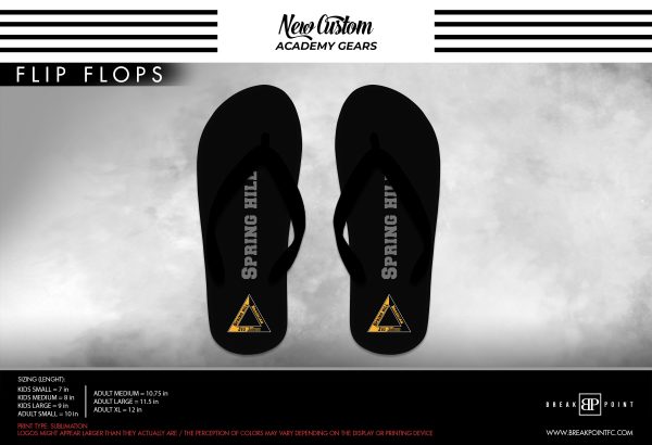 Spring Hill Jiu Jitsu Academy Flip Flops #1410 For Cheap