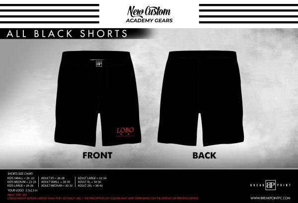 Checkmat RGV All Black Custom Shorts #1397 on Sale