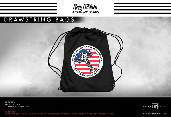Florida Combat Academy LLC Academy Drawstring Gi Bag #561 Online Sale