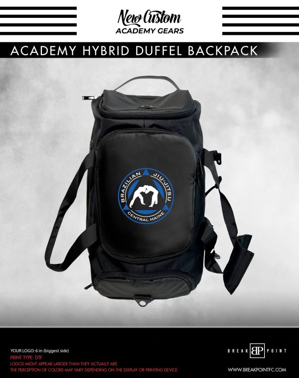 Central Maine Brazilian Jiu Jitsu Academy Hybrid Duffel Backpack #475 For Cheap