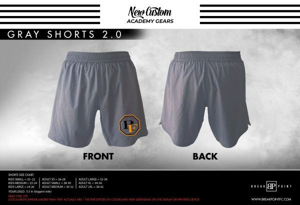 Profound Fitness Kickboxing BJJ Custom Shorts Grey 2.0 #1317 Sale