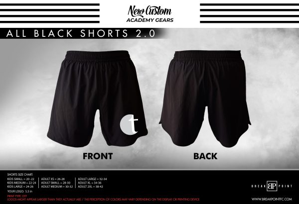 Total Jiu Jitsu All Black Custom Shorts 2.0 #715 Discount