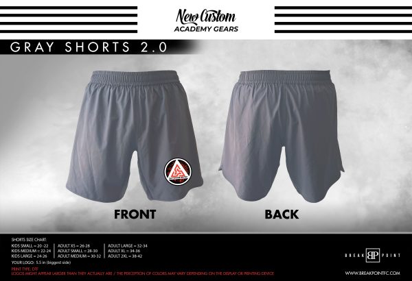 362 Training Center Custom Shorts Grey 2.0 #643 B Fashion