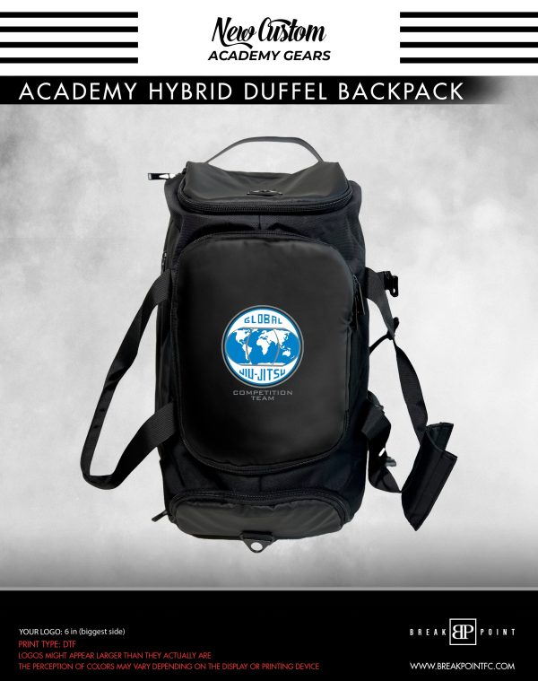 Global Jiu Jitsu Academy Hybrid Duffel Backpack #714 on Sale