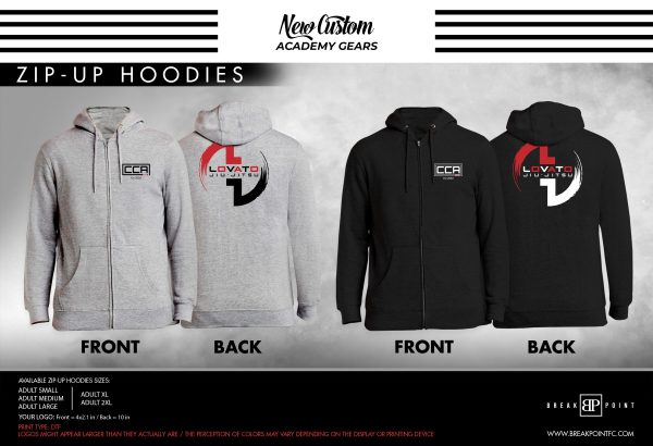 CCA Judo Academy Zip-Up Hoodies #1026 C Discount