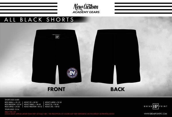 Bill Henry BJJ All Black Custom Shorts #1401 Online