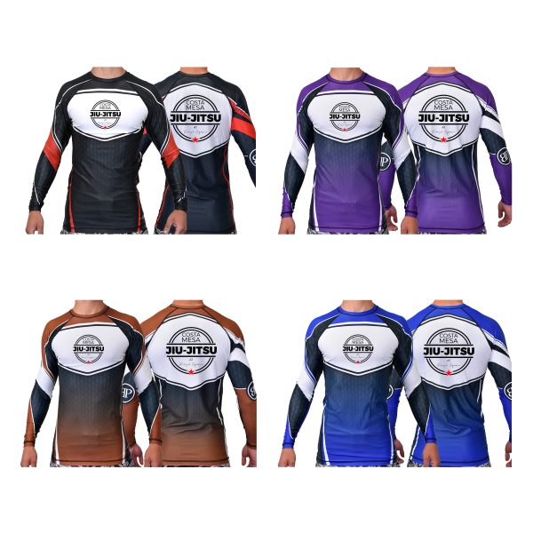 Costa Mesa Jiu Jitsu Academy Ranked Long Sleeve Rash Guards #8014 Online Sale