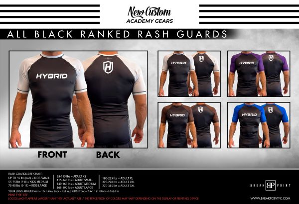 Arreola Jiu Jitsu All Black Ranked Short Sleeve Rash Guards #615 A Online