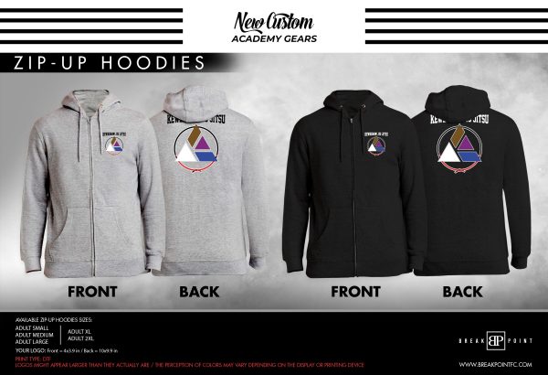 Keweenaw Jiu Jitsu Academy Zip-Up Hoodies #1005 A Online Sale
