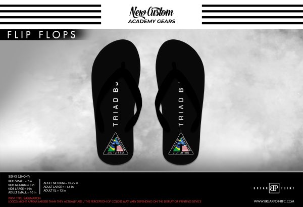 Triad Brazilian Jiu-Jitsu Academy Flip Flops #636 B Online Hot Sale