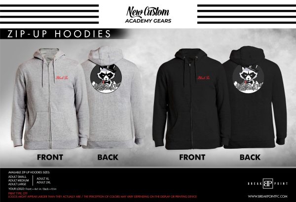 Black Tie BJJ Colorado Academy Zip-Up Hoodies #638 F Online now