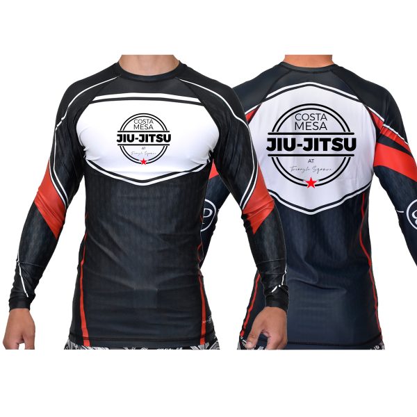Costa Mesa Jiu Jitsu Academy Ranked Long Sleeve Rash Guards #8014 Online Sale - Image 2