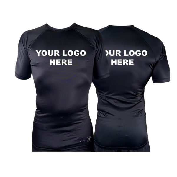 Riverstone Jiu-Jitsu All Black Custom Rash Guards Short Sleeves #1177 Online Hot Sale - Image 2