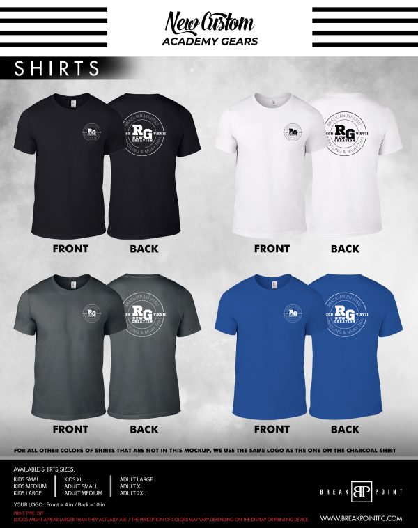 RGAcademy New Creation Next Level Academy Shirts #1176 A Online