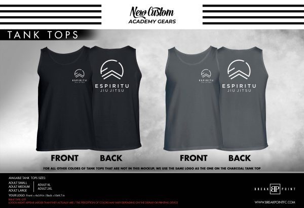 Espiritu Jiu Jitsu Academy Tank Tops #1382 D For Sale