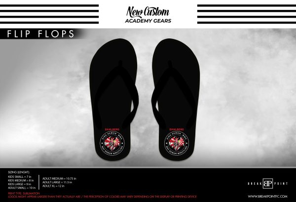Ring Demon MMA Academy Flip Flops #1077 C (Dahlberg Wrestling) Discount