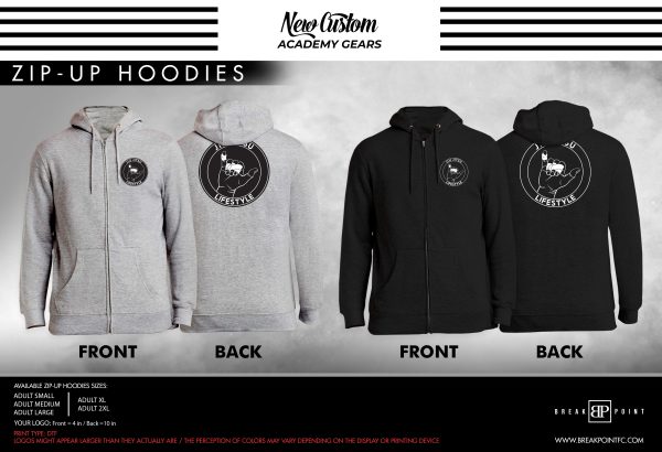 Castle Jiu Jitsu Academy Zip-Up Hoodies #1107 B Sale