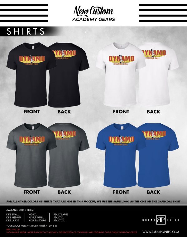 Dynamo Training Hall Next Level Academy Shirts #1390 A Online Hot Sale