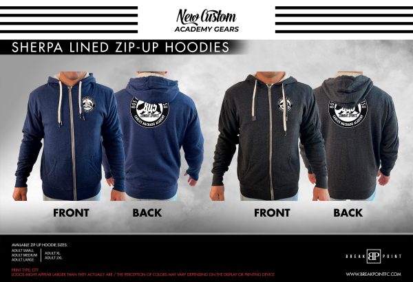 805 Combat Sports Academy Sherpa Lined Zip-Up Hoodie #864 A Online Hot Sale