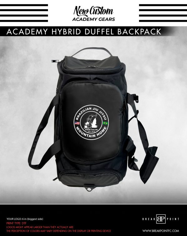 Mountain Home BJJ Academy Hybrid Duffel Backpack #550 Sale