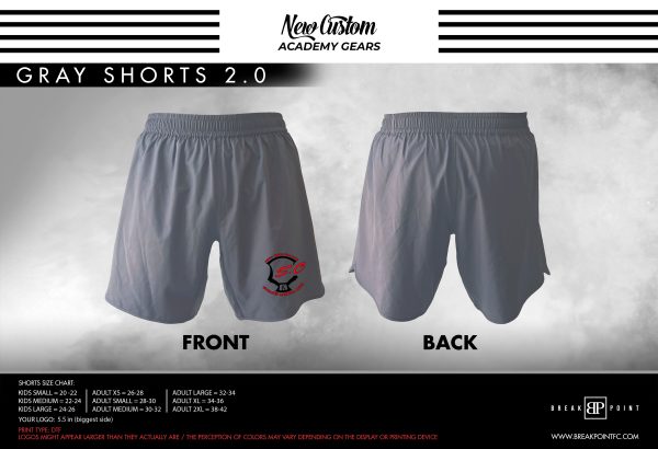 5.0 Evolved Martial Arts Custom Shorts Grey 2.0 #1338 B (5.0 design) For Cheap