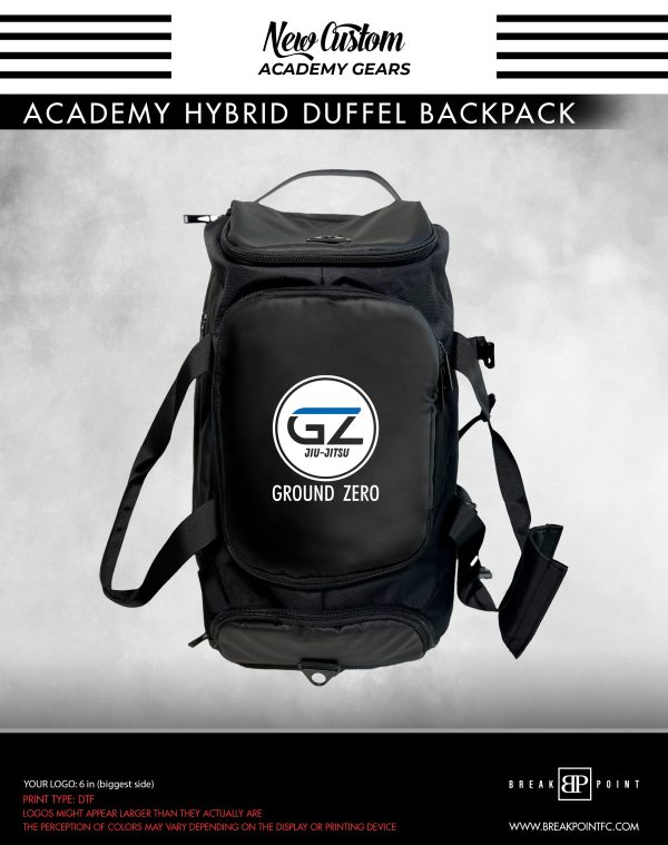 Ground Zero Jiu-Jitsu Academy Hybrid Duffel Backpack #1206 Online Hot Sale
