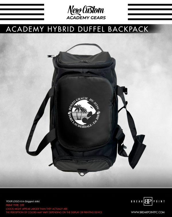 Renzo Gracie FTL Academy Hybrid Duffel Backpack #223 Fashion