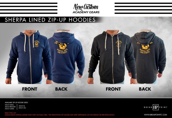 36 Chambers Academy Sherpa Lined Zip-Up Hoodie #841 A Online Sale