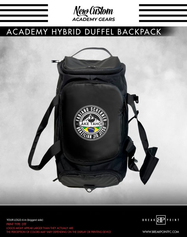 Fabiano Scherner BJJ Lake Tahoe Academy Hybrid Duffel Backpack #450 Fashion