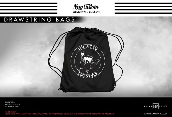 Castle Jiu Jitsu Academy Drawstring Bags #1107 B For Cheap
