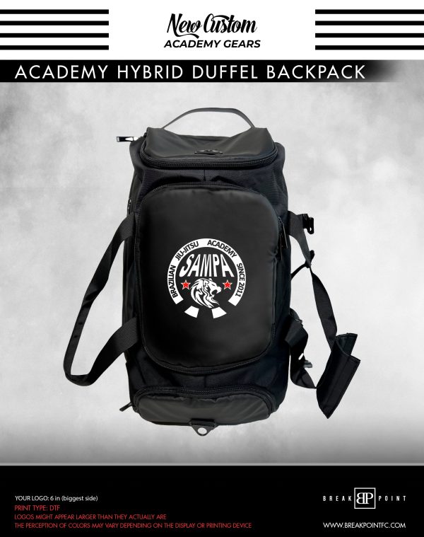 Sampa Brazilian Jiu Jitsu Association Academy Hybrid Duffel Backpack #174 Cheap