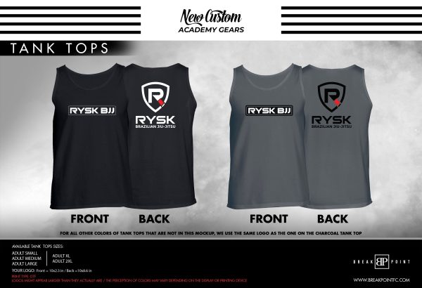 RYSK BJJ Academy Tank Tops #1384 A For Sale