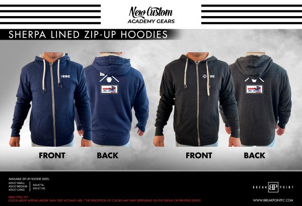Sambo Jiu Jitsu Academy Sherpa Lined Zip-Up Hoodie #811 D Supply