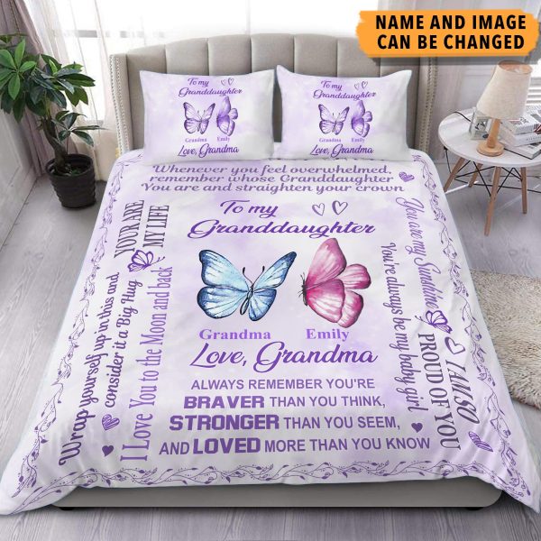 To My Granddaughter Grandma Personalized Bedding Set, Personalized Gift for Nana, Grandma, Grandmother, Grandparents - BD142PS02 For Discount - Image 2
