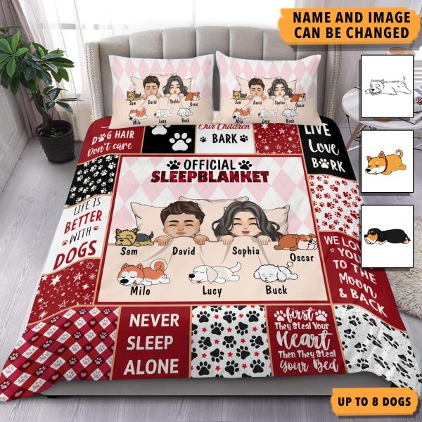 Official Sleepblanket Dog Personalized Bedding Set, Personalized Gift for Dog Lovers, Dog Dad, Dog Mom - BD141PS02 Sale - Image 2