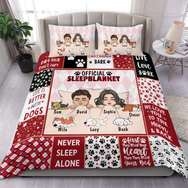 Official Sleepblanket Dog Personalized Bedding Set, Personalized Gift for Dog Lovers, Dog Dad, Dog Mom - BD141PS02 Sale